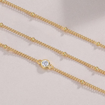 Z001-SL15140Y01-Heart-Chain's Whisper-18CM+3CM