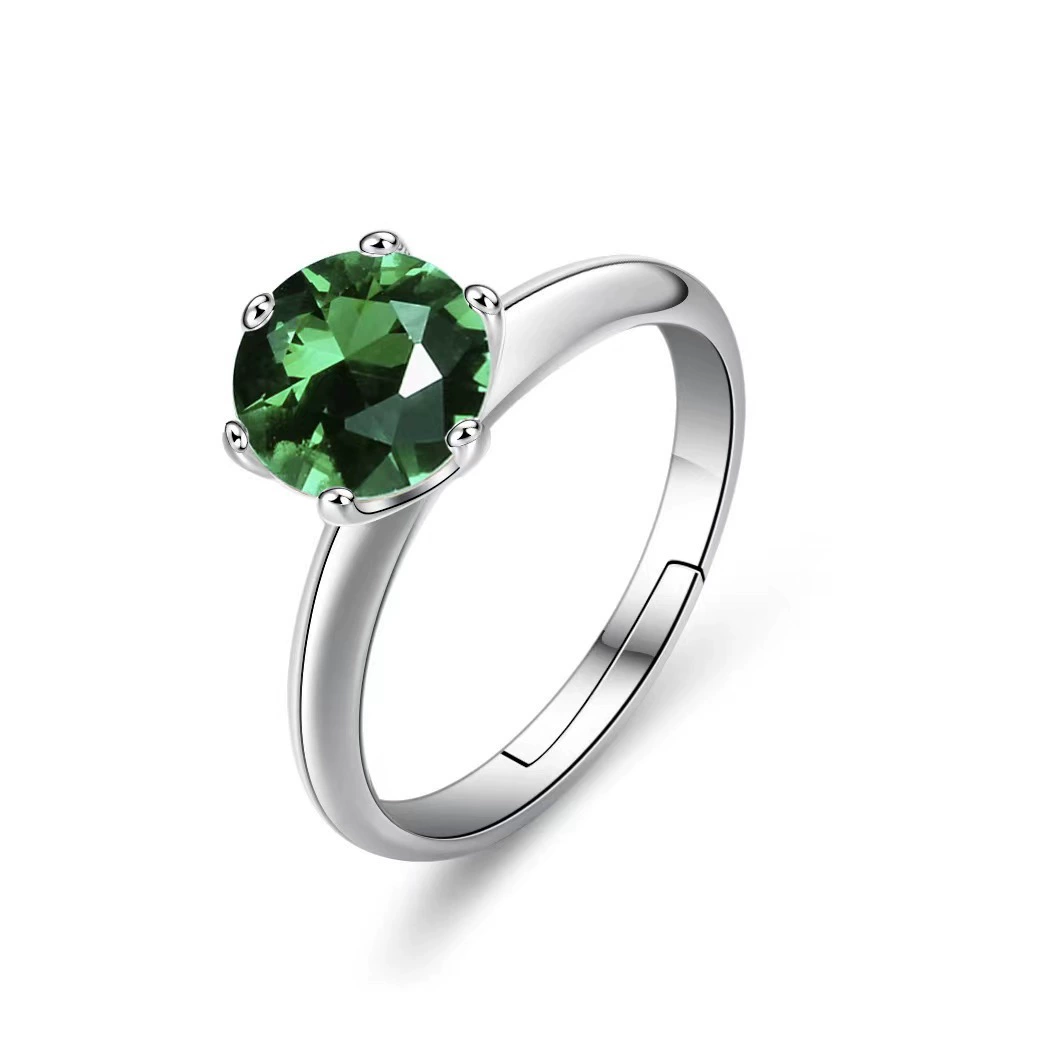 INS1078-Michooyel Moissanite Engagement Ring for Women, 2CT BLACK/PINK/YELLOW/RAINBOW/SEA BLUE/D-E/Crystal AB Moissanite Solitaire Promise Rings, D Color VVS1 Simulated 925 Sterling Silver Rings