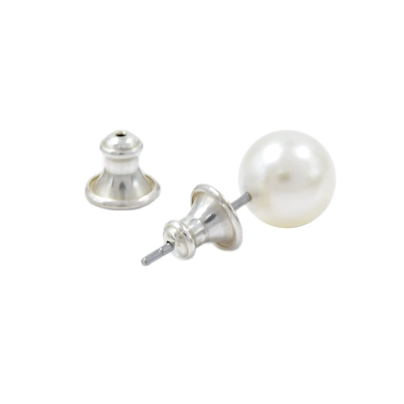 INS2049-YAMI 925 Sterling Silver Pearl Earrings with Screw Back, Freshwater Cultured Pearls White Gold Plated Cubic Zirconia Stud Earrings for Women MenMaterials: The cute pearl stud earrings are made S925 sterling silver plated with 18K white gold and Fr