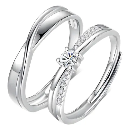 INS1040-Infinity Promise Ring for Her 925 Sterling Silver Birthstone Engagement Ring Wedding Eternity Anniversary Statement Ring for Women