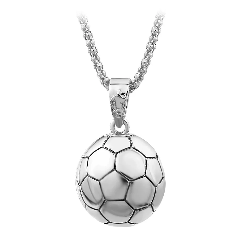 INS3033-AILUOR Fashion Large Basketball Pendant Necklace Stainless Steel Chain Hip Hop Sports Necklace Fitness Jewelry