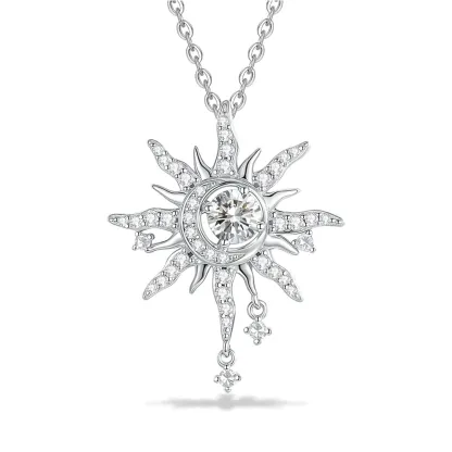 INS3175-FANCIME Soluna Nexus Necklace for Women Sterling Silver Moon Jewelry Sun Pendant Fine Jewelry Gemstone Birthday Mothers Day Gifts for Wife