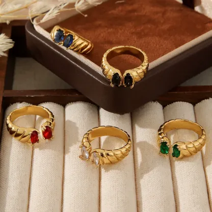 INS1083-C.Paravano Rings for Women | Womens Rings | Gemstone Open Ring | Gold Plated Rings | Adjustable Open Rings | Fashion Rings for Women | Open Statement Rings for Women