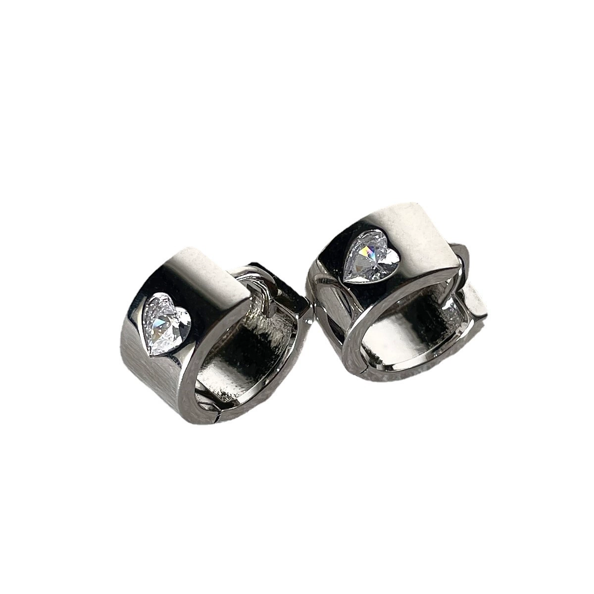 INS2251-Chunky Gold Huggies Hoop Earrings with 925 Sterling Silver Post Gold Plated Earrings for Women