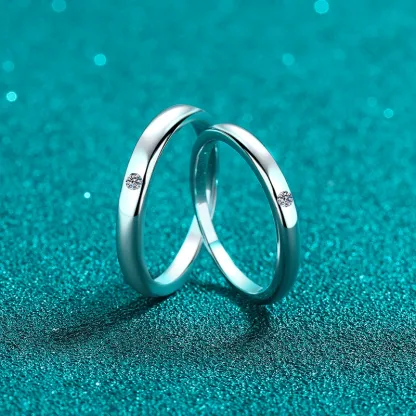 INS1187-925 Sterling Silver Wedding Band for Women Solid Silve White Zircon Halo Promise Rings for Engagement Anniversary Jewelry Size 6-9