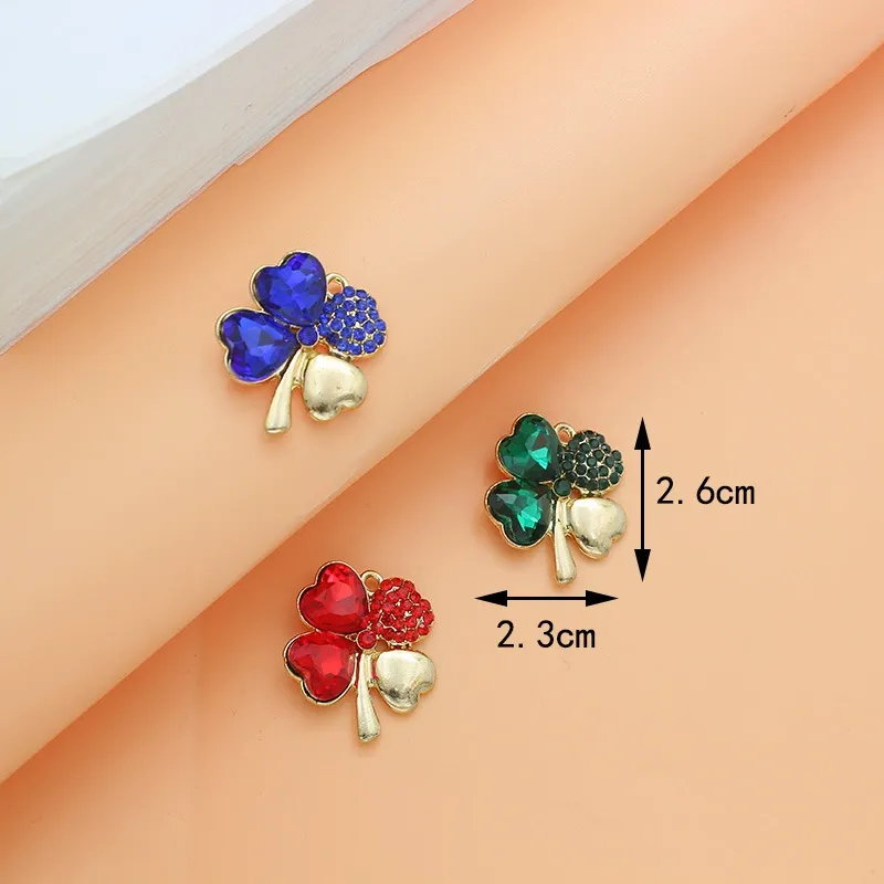 INS2037-KRUCKEL Four leaf clover Lucky, joy, hope, faith, kindness, cheerful, confident, everyday is full of Love earrings made with Austrian crystals – 7071010