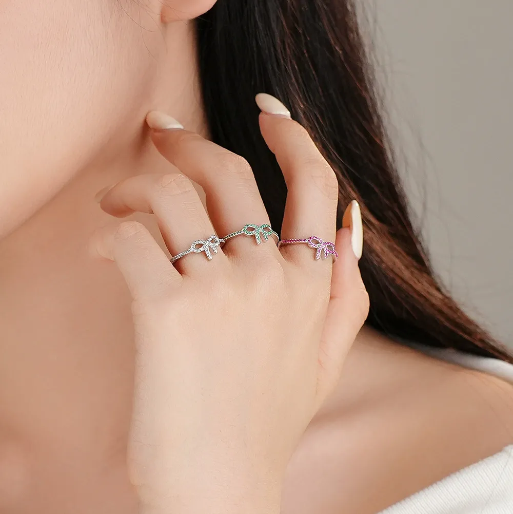 INS1173-Harry and Henry Bow Ring for Women Gold Bow Knot Dainty Stackable Fashion Jewelry Christmas Gifts