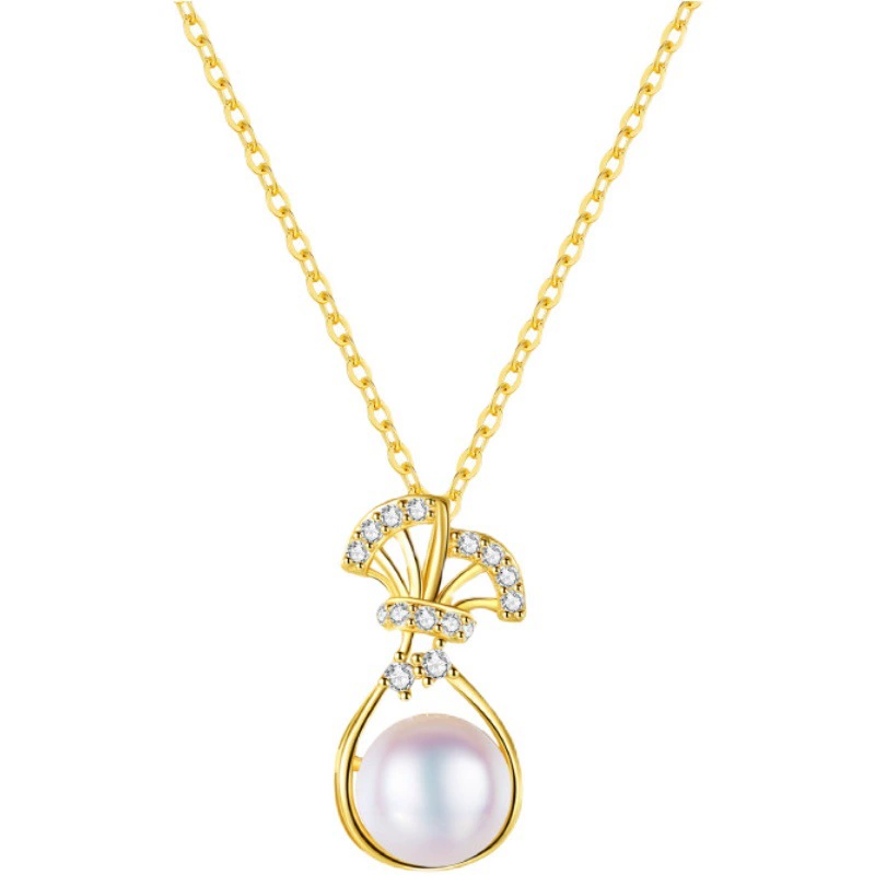 INS3047-Gifts for Women, Soulmate, Wife, Future Wife, Girlfriend, Birthday Valentine’s Day Gift Ideas, Wedding Gifts for Her, Unique Jewelry Presents Real Freshwater Pearl Necklace