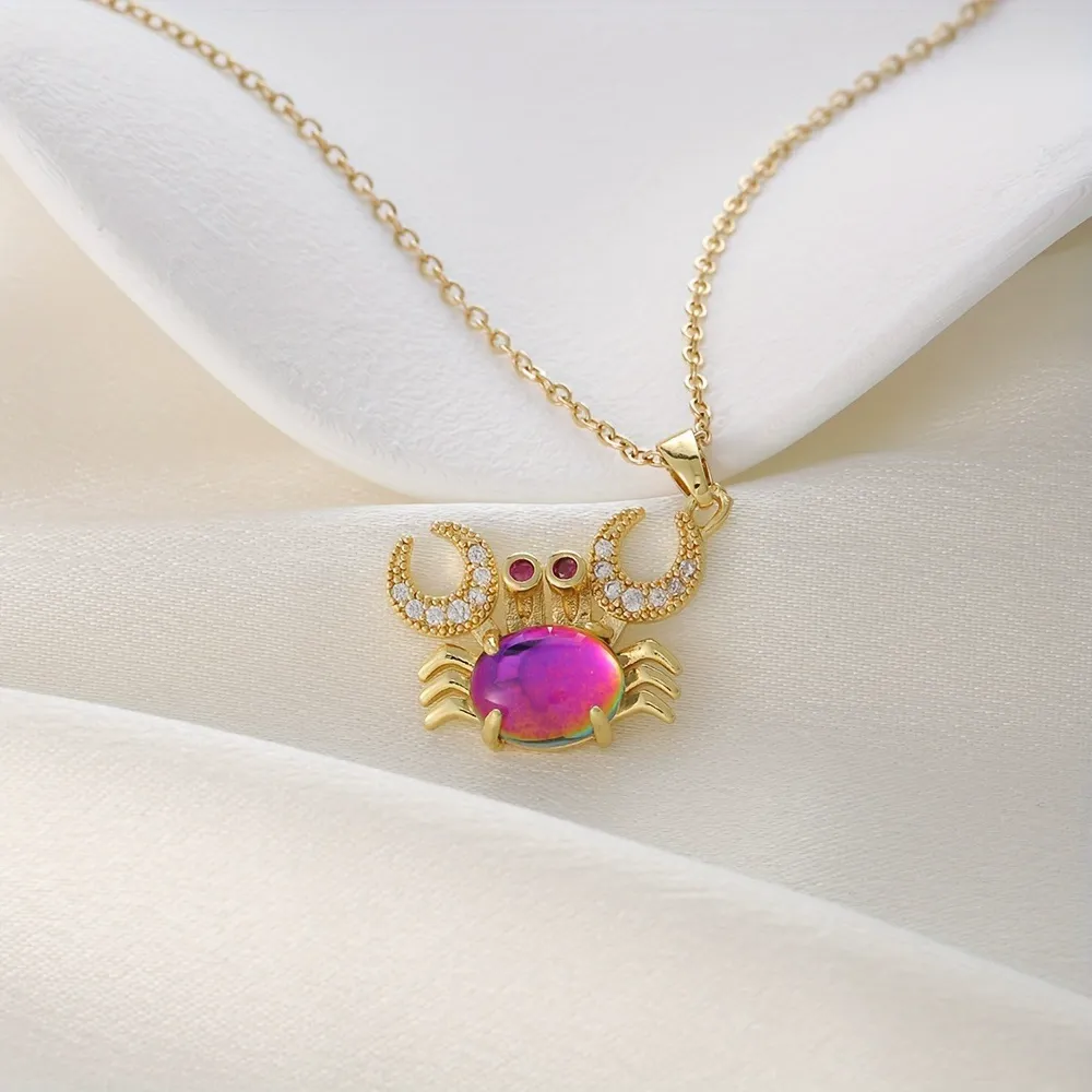 INS3264-Dainty 14K Gold Necklace for Women - Minimalist Clover Butterfly Cross Teardrop Crystal Heart Sunflower Dragonfly Beach Necklace - Fashion Charm Jewelry for Women Trendy Gifts