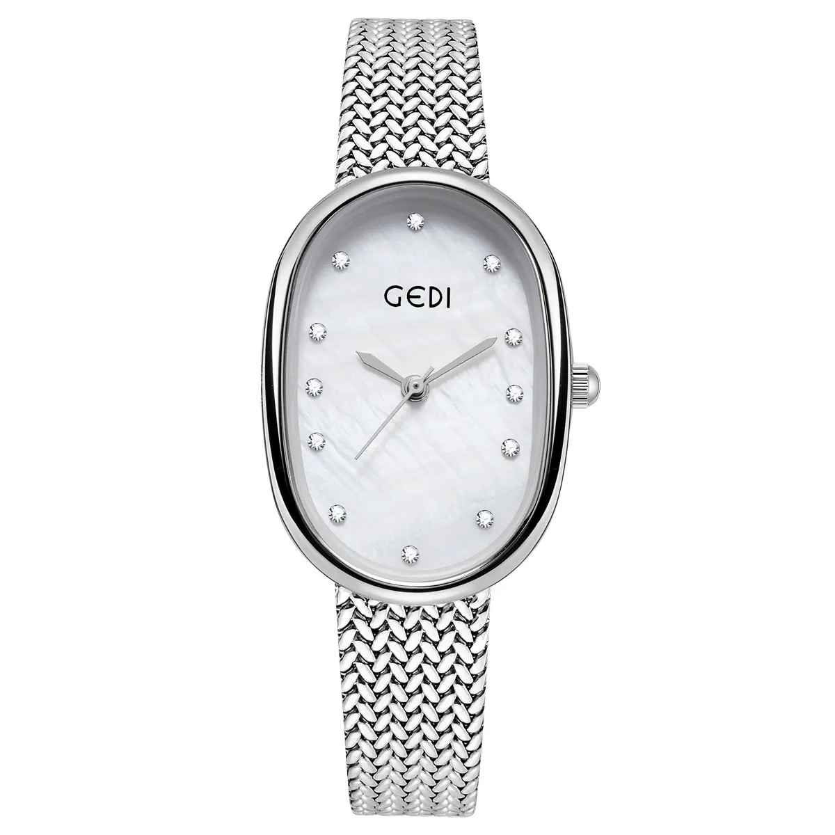 W-2020-Luxury Women's Gold Watch: Artificial Diamond Dial, Stainless Steel Bracelet, Quartz Movement, 3ATM Water Resistant - Perfect for Daily Office & Casual Wear | Ideal Gift for Her​-Women