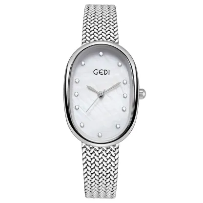 W-2020-Luxury Women's Gold Watch: Artificial Diamond Dial, Stainless Steel Bracelet, Quartz Movement, 3ATM Water Resistant - Perfect for Daily Office & Casual Wear | Ideal Gift for Her​-Women