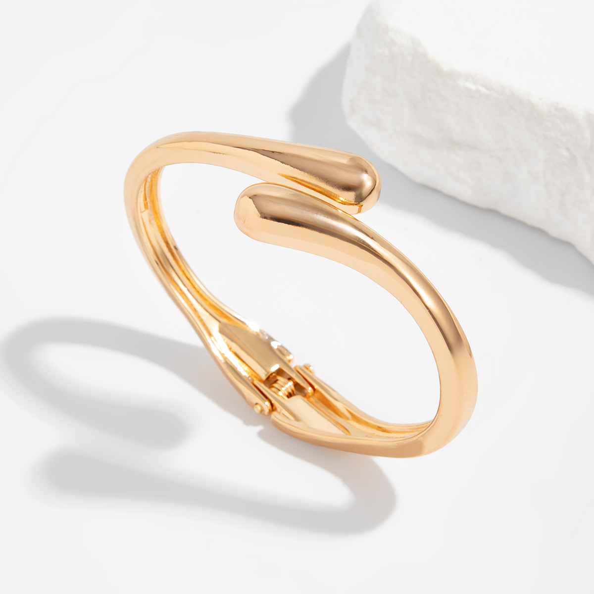 INS4051-Elegance 11 designs Gold/Silver Plated Chunky Bangle Bracelets For Women Trendy Hinged Cuff Open Wide Gold Twisted Bangle Minimalist Statement Jewelry Gift