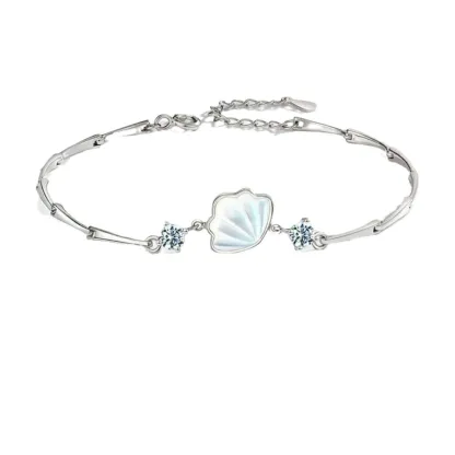 INS4038-HBJWOV 925 Silver Shell Bracelet Woman's Hand Accessories Gift