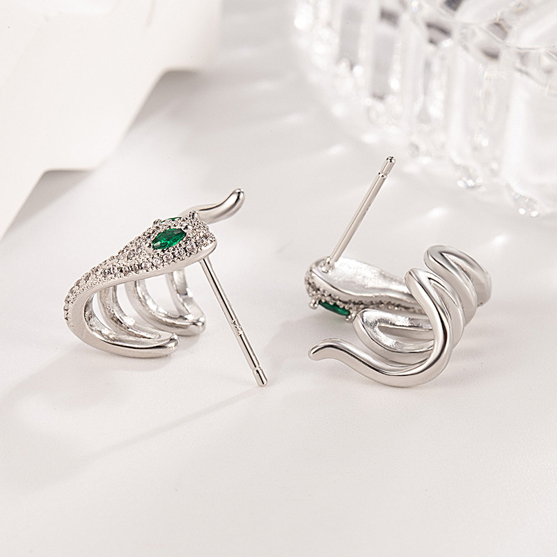 INS2031-Snake Ring for Women Vintage Animal Snake Wrap Stacking Statement Rings Adjustable Enamel Snake Finger Ring Punk Gothic Snake Jewelry Gifts