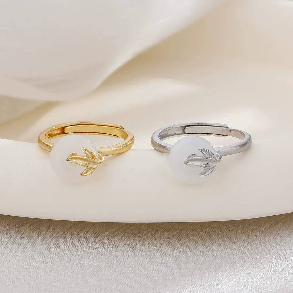 INS1223-Dainty Bow Ring with Cherry Infinity Rings for Women 14K Gold Plated Bow Knot Rings Stainless Steel Open Finger Ring Christmas Valentine's Day Jewelry Gift