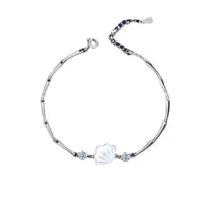 INS4069-HBJWOV 925 Silver Shell Bracelet Woman's Hand Accessories Gift