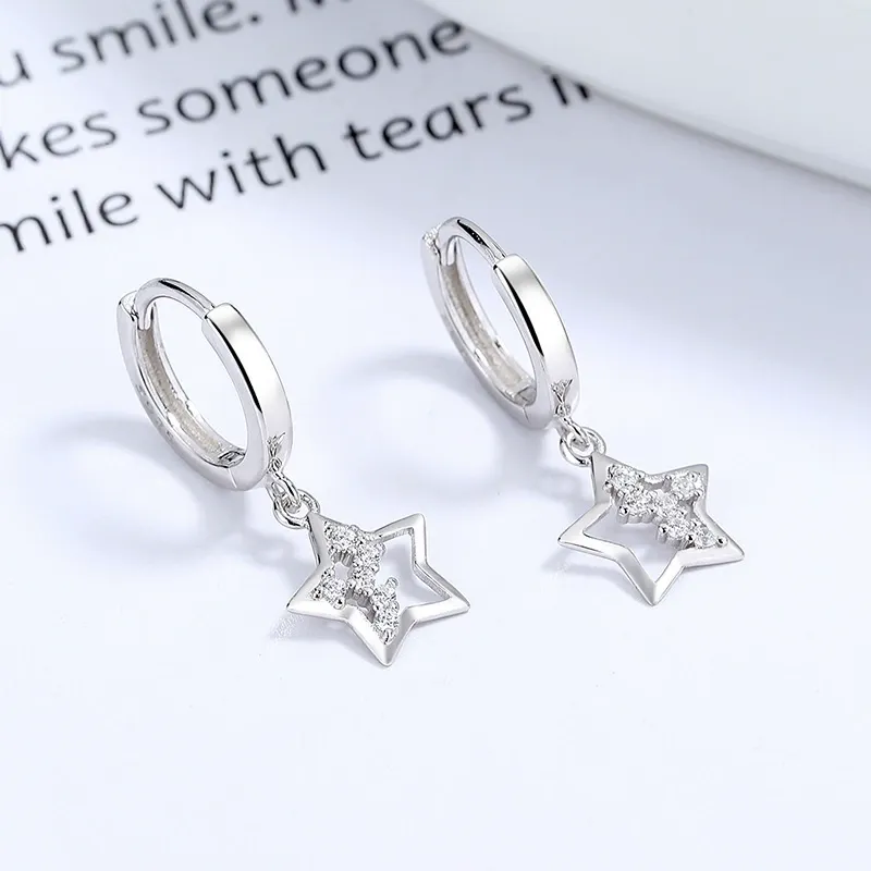 INS2378-Star Earrings CZ Drop Dangle Earrings Cute Earrings for Women Dainty Cubic Zirconia Earrings Stud Jewelry Gifts