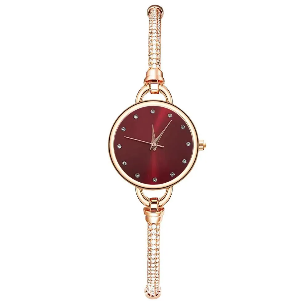 W-2047-Charles Raymond Women's Big Rocks Bezel Colored Dial with Roman Numerals Fully Iced Out Watch - ST10327LA