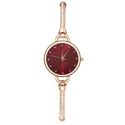 W-2047-Charles Raymond Women's Big Rocks Bezel Colored Dial with Roman Numerals Fully Iced Out Watch - ST10327LA