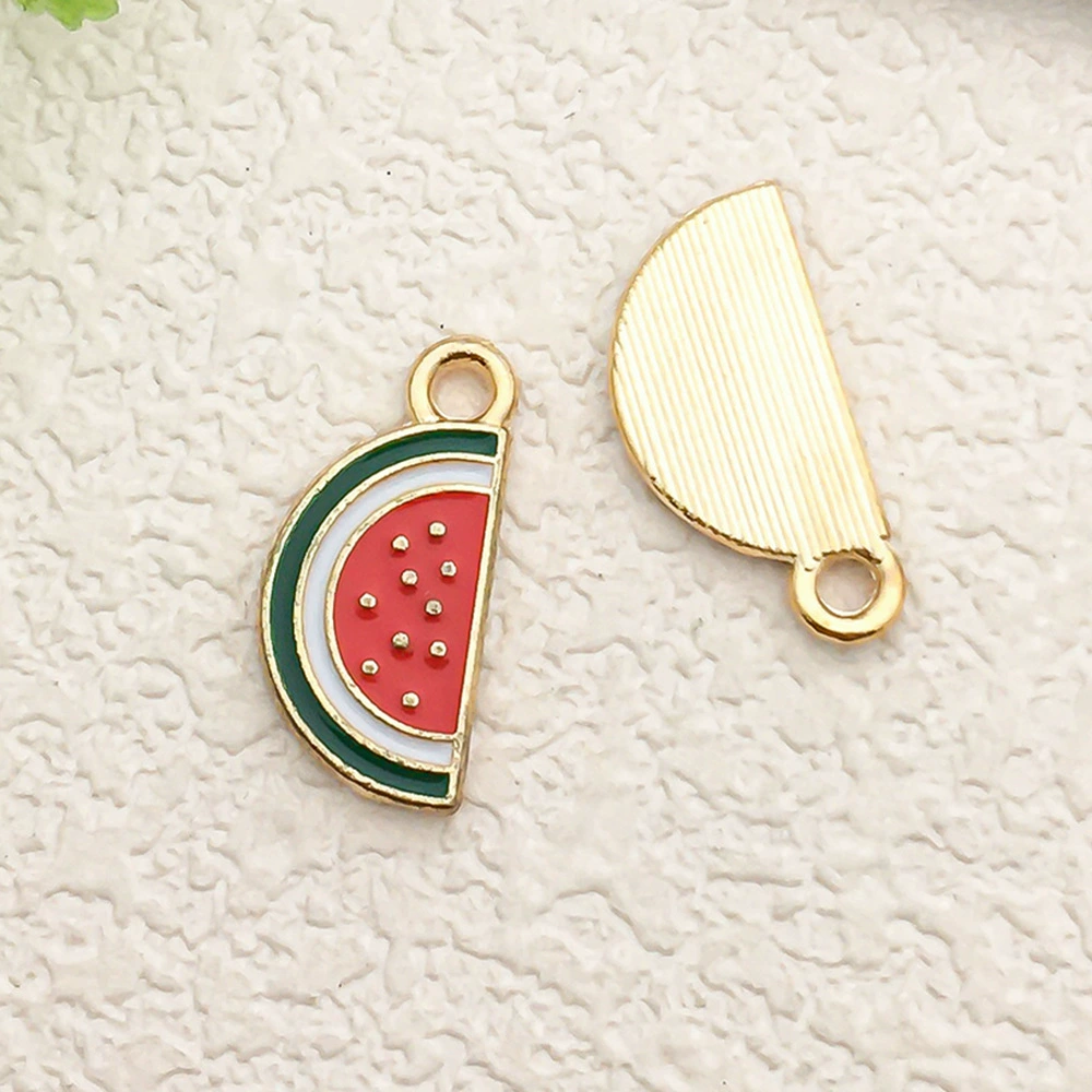 INS2408-Colorful Strawberry Watermelon Banana Grape Fruit Earrings Gold Plated Funny Charm Enamel Summer Tropical Fruits Sweet Food Small Huggie Hoop Earrings for Women Beach Holiday Trendy Jewelry Gifts