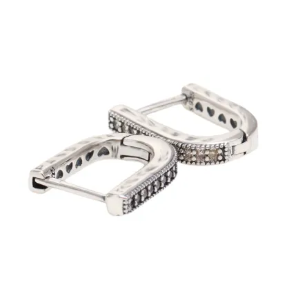 INS2201-Pandora 925 Sterling Silver Pendant Diy New Sterling Silver Clear CZ U-shaped Hoop Earrings for Women Wedding S Original Jewelry Party Gift Ear Brincos pendant