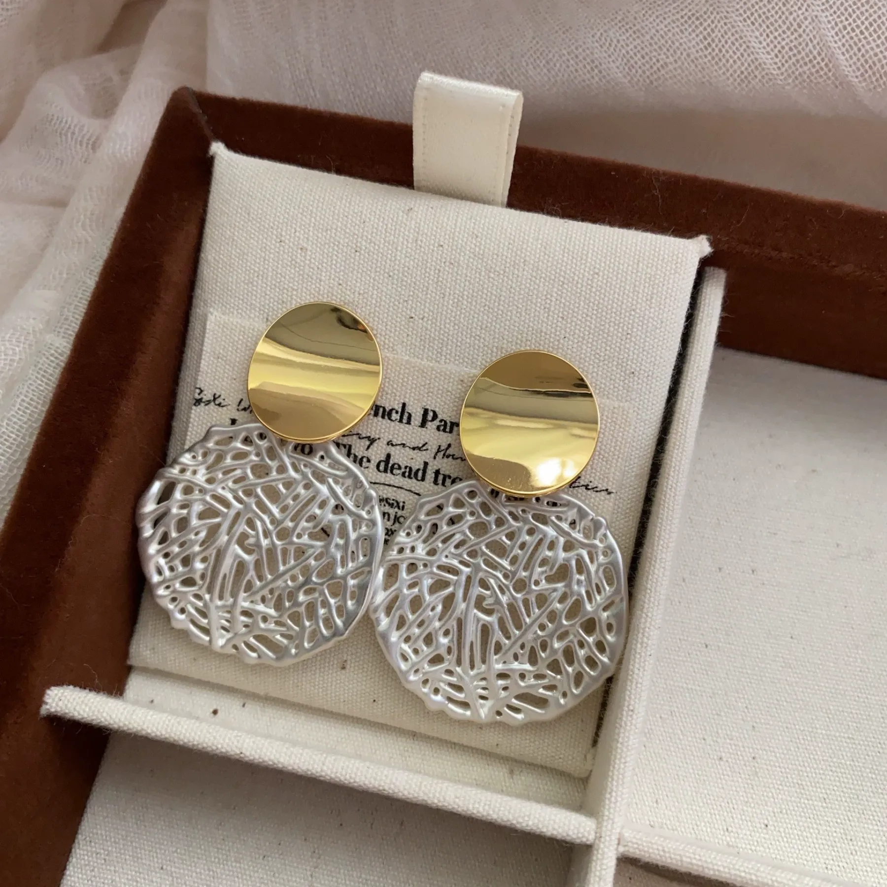 INS2038-Jean Beau Boho Vintage Geometric Round Dangle Earrings for Women, Bohemian Filigree Dangly Earring Trendy Prom Wedding Accessories Jewelry Gift