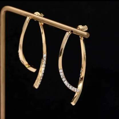 INS2429-SBLING Platinum-Plated or 18K Gold Plated or 18K Rose Gold Plated Cubic Zirconia Drop Earrings