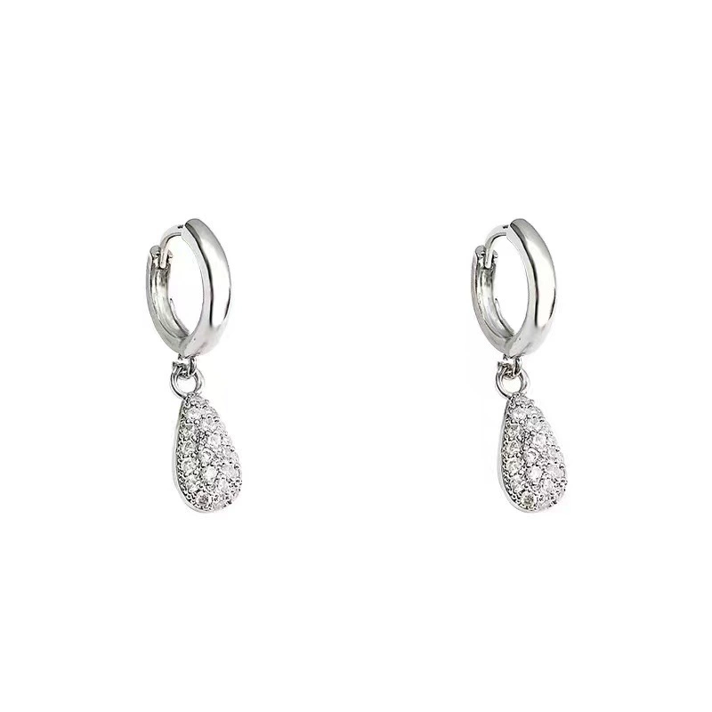 INS2224-with Hypoallergenic Cubic Zirconia | Dainty Drop Dangle Earrings for Women | Sparkle Gift for Weddings, Sensitive Ears