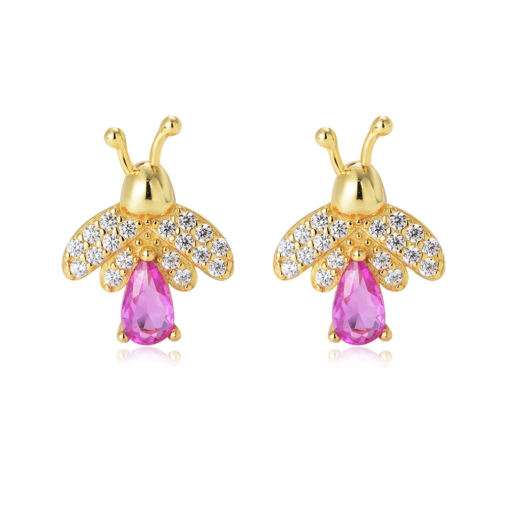 INS2080-Bee 14k Rose Gold Earring, KP16529