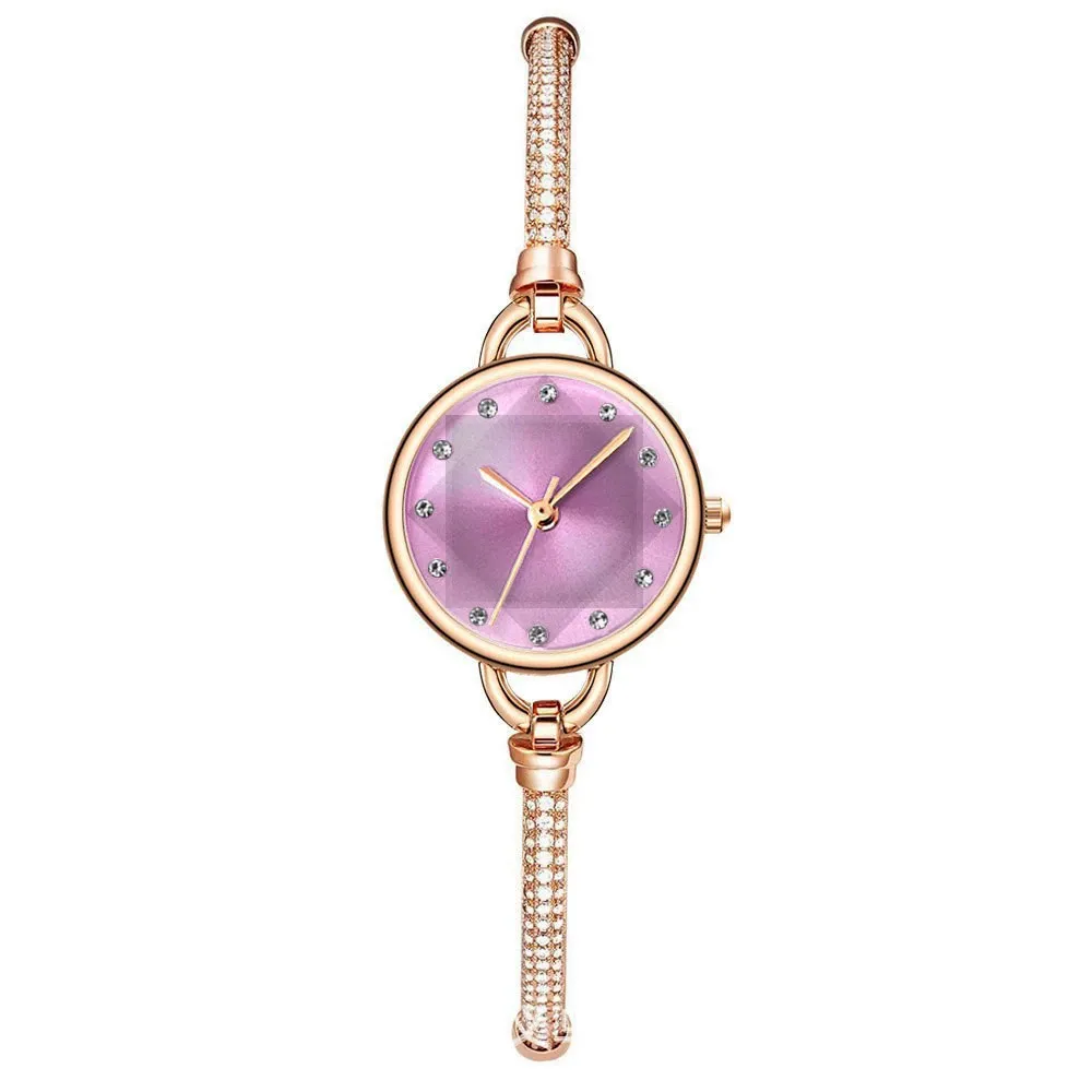 W-2047-Charles Raymond Women's Big Rocks Bezel Colored Dial with Roman Numerals Fully Iced Out Watch - ST10327LA