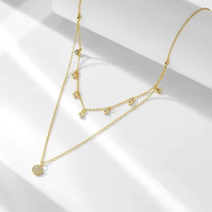 INS3109-MONGAS Tree of Life/Infinity Cross/Lock and Key/Lotus/Hamsa/Horse/Strawberry/Opal/Lariat/Dragonfly/Heart/Violin Layered Necklace Sterling Silver for Women