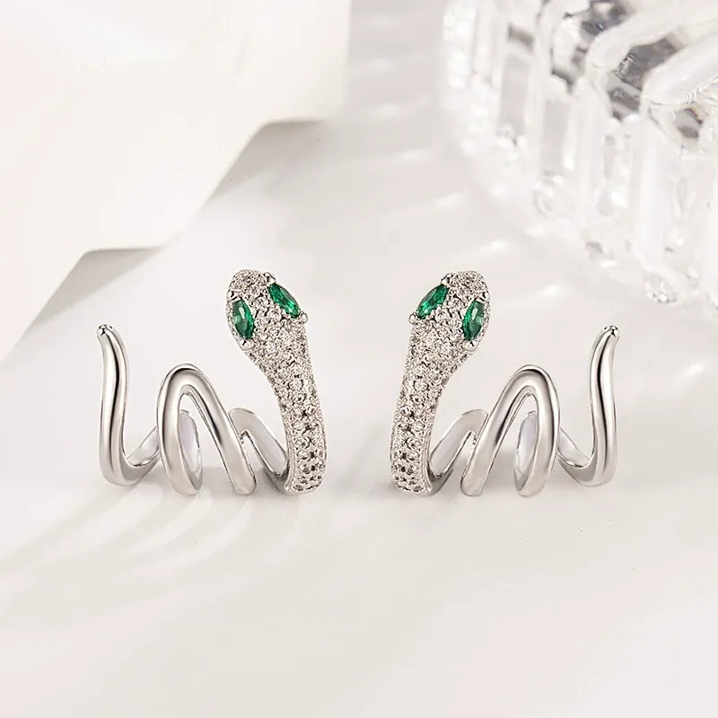 INS2031-Snake Ring for Women Vintage Animal Snake Wrap Stacking Statement Rings Adjustable Enamel Snake Finger Ring Punk Gothic Snake Jewelry Gifts