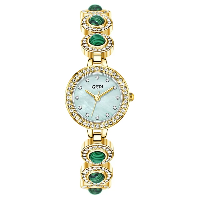 W-2024-OLEVS Watch Women Luxury Small Face Analog Wrist Watches for Women Dainty Waterproof Pearl Diamond Womens Watch with Date Stainless Steel Quartz Bracelet Ladies Dress Watches Reloj para Mujer-Women