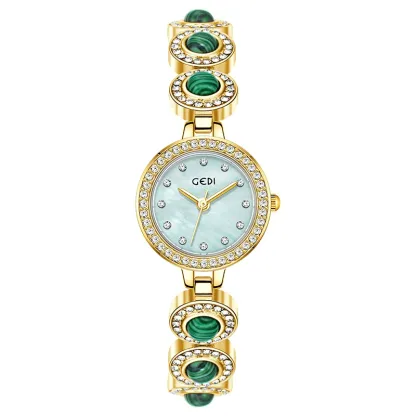 W-2024-OLEVS Watch Women Luxury Small Face Analog Wrist Watches for Women Dainty Waterproof Pearl Diamond Womens Watch with Date Stainless Steel Quartz Bracelet Ladies Dress Watches Reloj para Mujer-Women