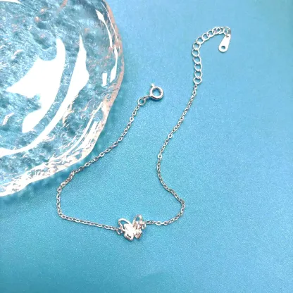 INS4062-Custom4U Personalized Infinity Ankle Bracelets for Women 925 Sterling Silver Anklet Bracelet Endless Love Symbol Birthstone Charm Adjustable Foot Chain Jewelry Mothers Day Gifts for Mom Wife Women Her