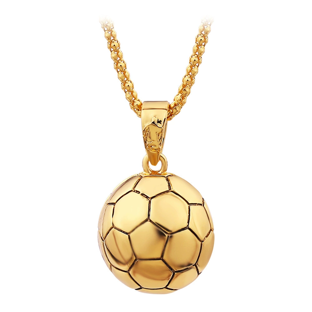 INS3033-AILUOR Fashion Large Basketball Pendant Necklace Stainless Steel Chain Hip Hop Sports Necklace Fitness Jewelry