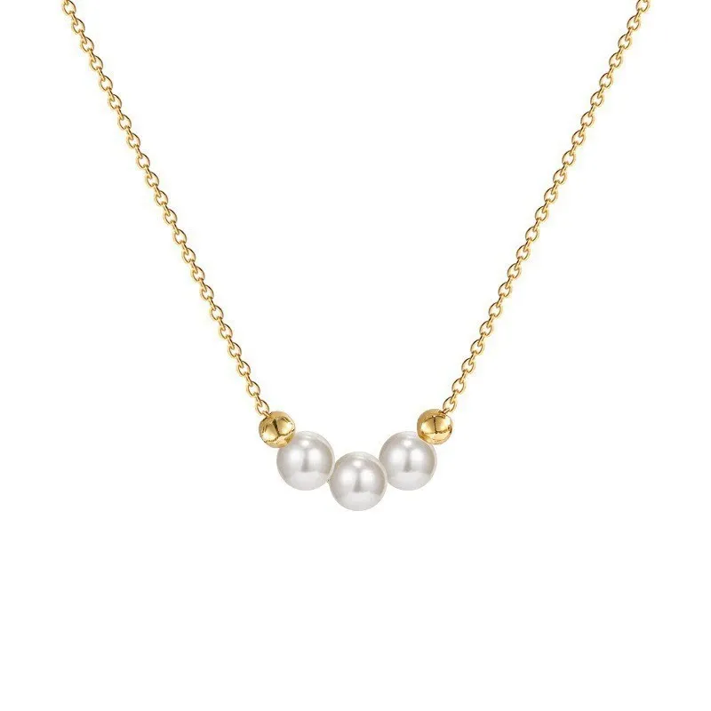 INS3275-KECHO 14K Real Gold Freshwater Cultured Pearl Pendant Necklace 14K Solid Gold Jewelry Anniversary Birthday Gifts for Women