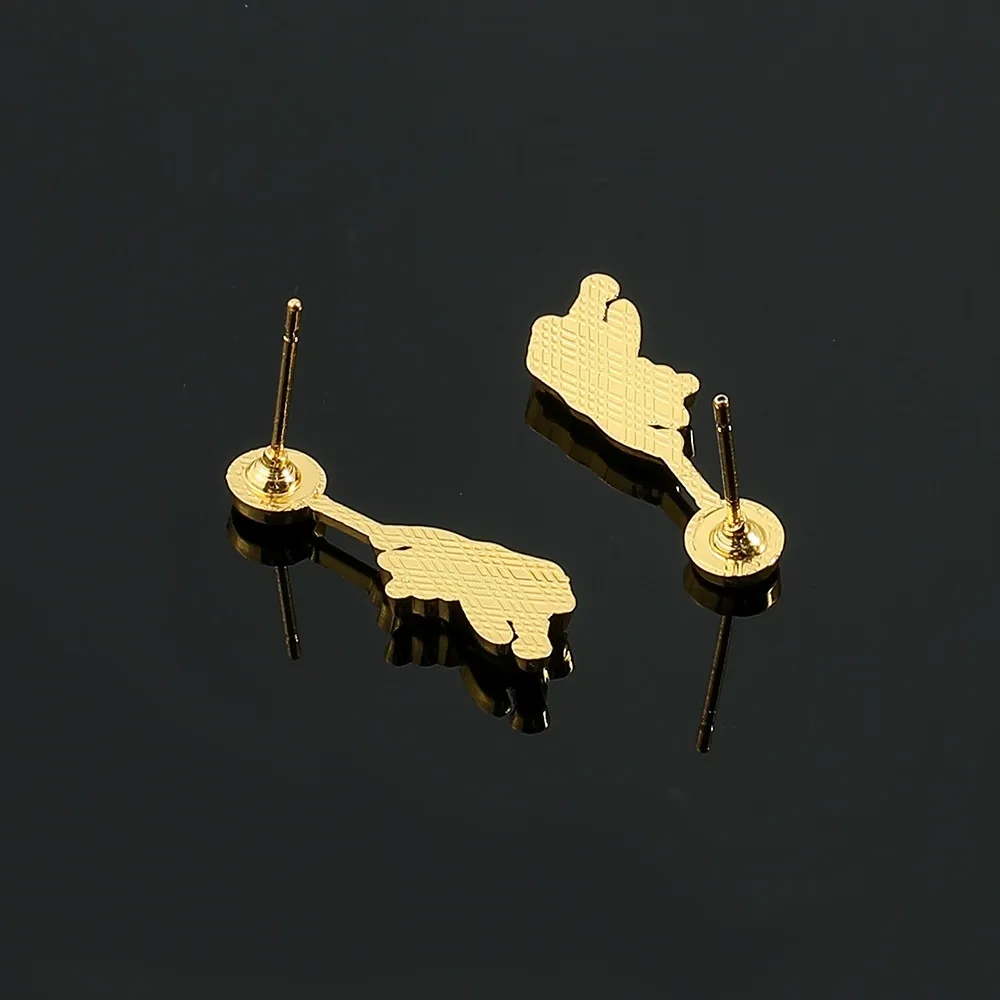INS2176-Disney Winnie the Pooh Womens Flash Plated Earrings - Drop Earrings for Women - Winnie the Pooh Earrings - Disney Jewelry