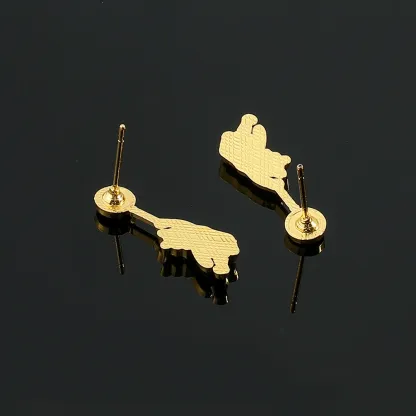 INS2176-Disney Winnie the Pooh Womens Flash Plated Earrings - Drop Earrings for Women - Winnie the Pooh Earrings - Disney Jewelry