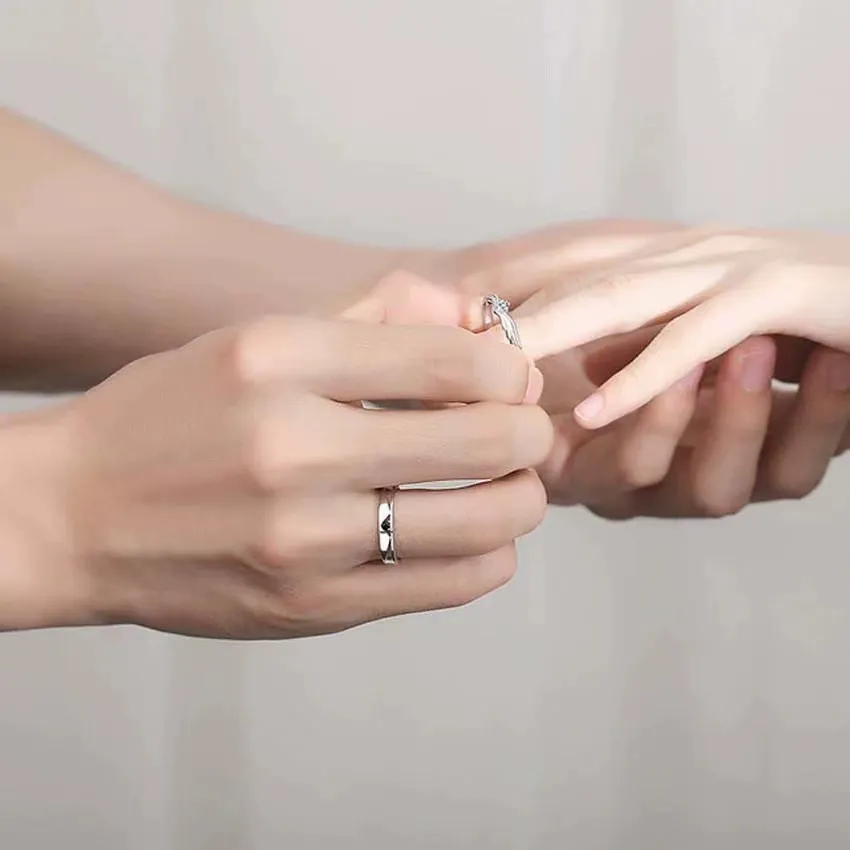 INS1042-Pink Angel Wings Heart Rings, Adjustable Opening Size Rings for Women, Angel Memorial Ring with Heart Gemstone, Promise Ring Best Birthday Gift Christmas Gifts