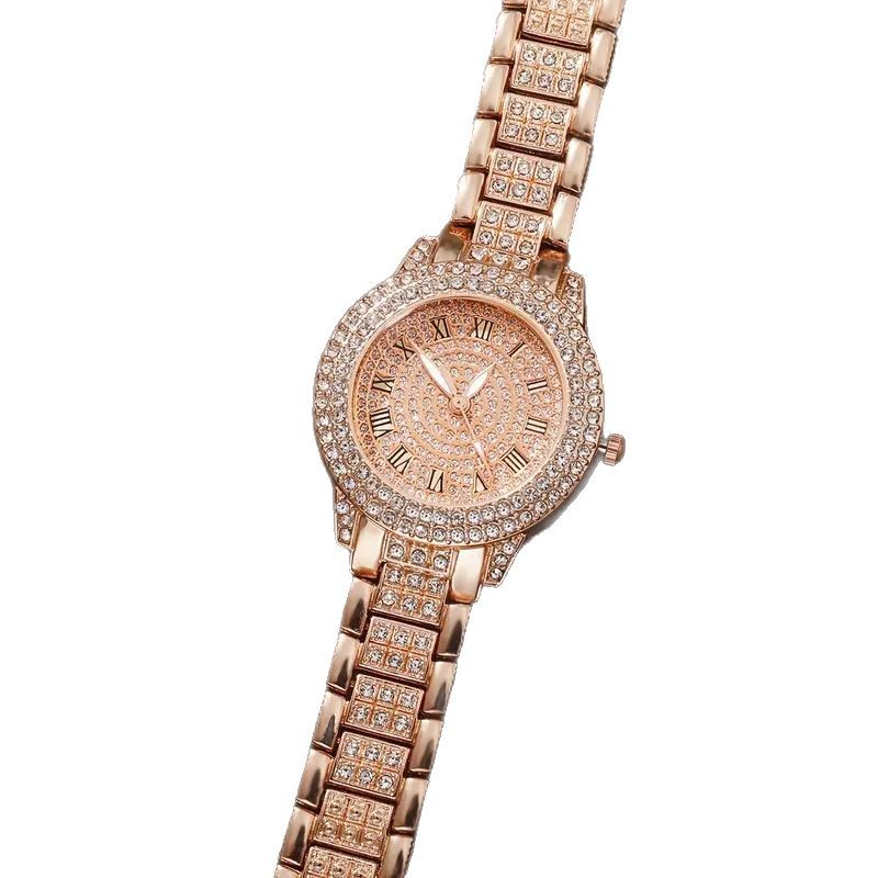 W-2018-OLEVS Womens Watch Elegant Dress Diamond Female Watches for Ladies Analog Quartz Leather Waterproof Quicksand Large Face Wristwatch-Women