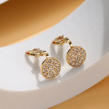 INS2024-Vince Camuto Gold Tone Pave Circle Lever Back Earrings