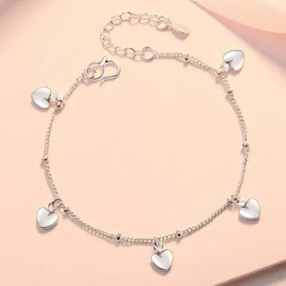 INS4064-Sofia Milani - Solid 925 Sterling Silver Bracelet for Women - Heartbeat