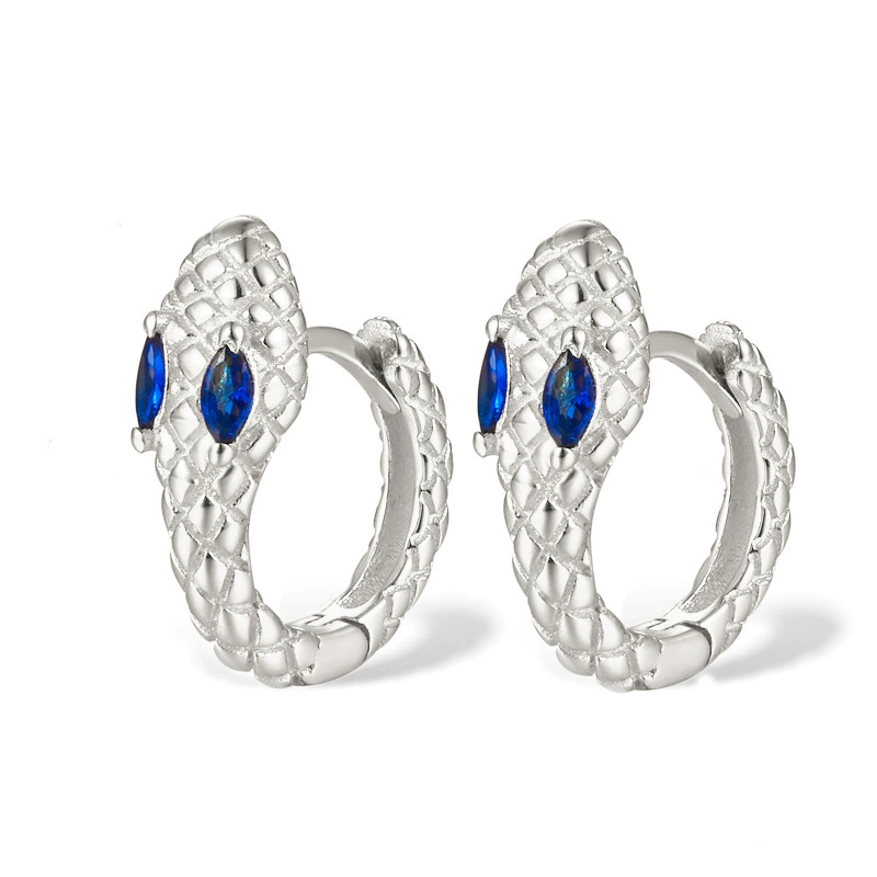 INS2255-NARMO 925 Sterling Silver Hoop Earrings for Women Cubic Zirconia Huggie Hoop Earrings Butterfly Earrings Small Sliver Hoops