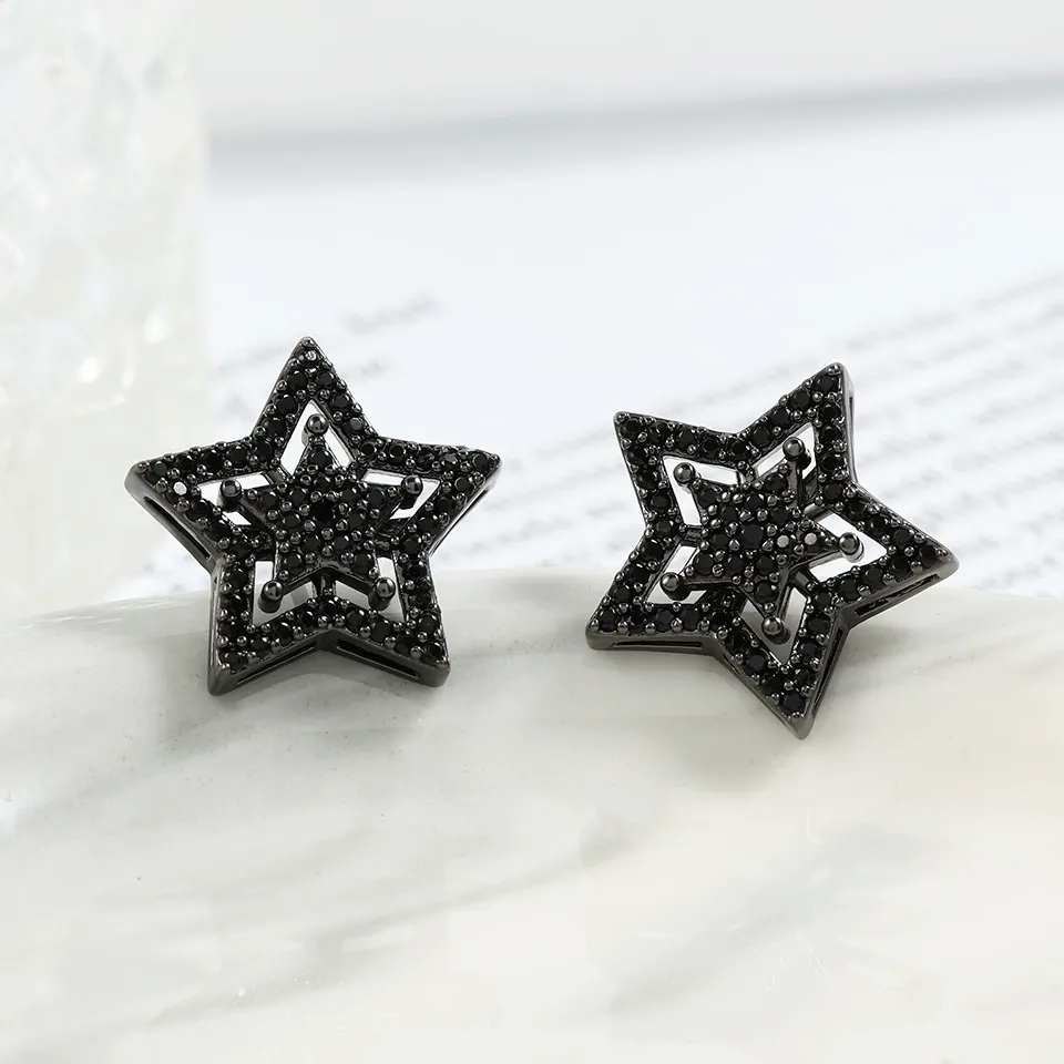 INS2047-Star Earrings for Women Gold Silver Y2k Star Earrings Sparkly Cubic Zirconia Star Earrings Dainty Personalized Star Cartilage Earrings Hollow Star Earring Rhinestone Star Stud Earrings Prom Jewelry