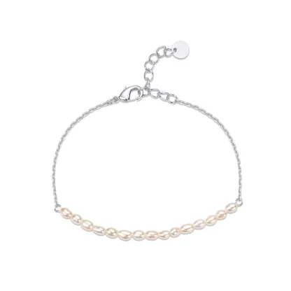 INS4080-PAVOI 18K Gold Plated Beaded Freshwater Cultured Pearl Bracelet for Women | Dainty Bracelet with Pearl Beads