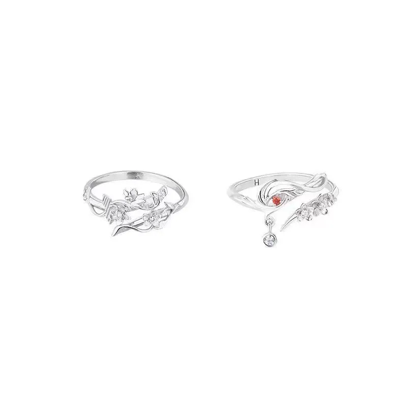 INS1238-Generic XHBTS Heaven Official's Blessing Rings,Tian Guan Ci Fu Hua Cheng Xie Lian Cosplay Couple Ring Costume Jewelry and Stickers, silver