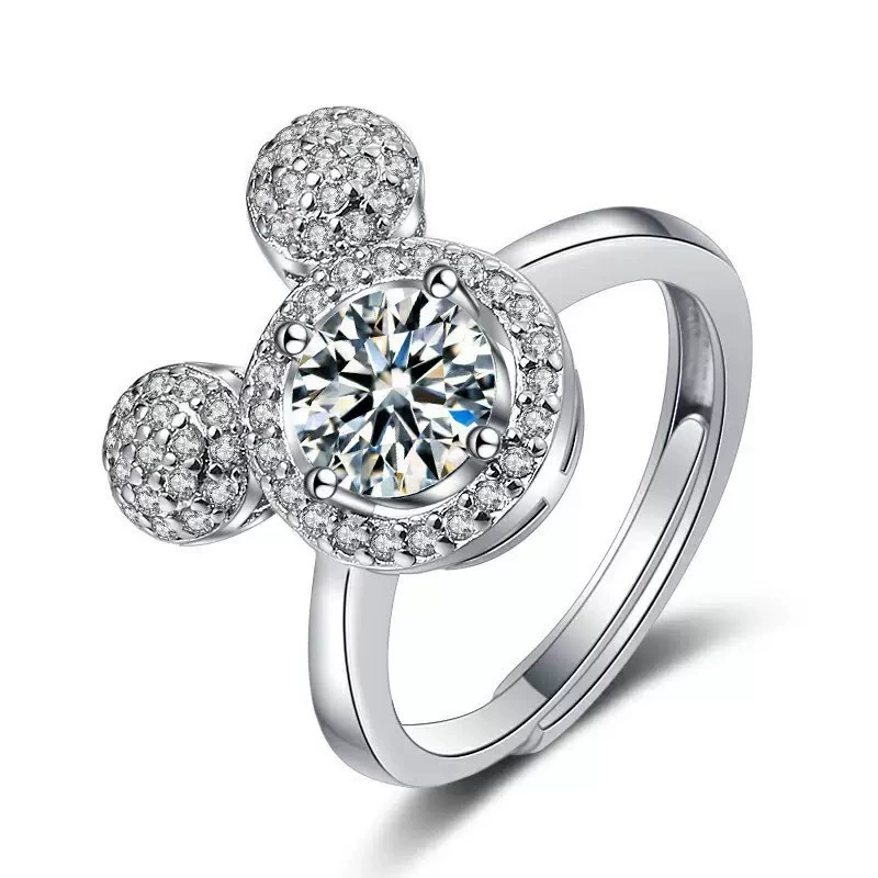 INS1029-H&Beautimer 925 Sterling Silver Rings for Women-Cute Mickey Design Rings-Female Fine Jewelry-AAA CZ Wedding Rings 3-4-5-6-7-8-9#-Handmade in Italy