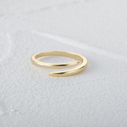 INS1058-THUNARAZ 14K Gold Filled Rings for Women - Non Tarnish Gold Wedding Bands | Waterproof Stackable Thumb Rings | Open Twist Adjustable Rings Size 5 to 10