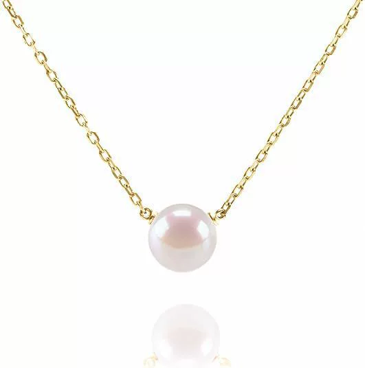 INS3048-PAVOI Handpicked AAA+ Freshwater Cultured Single Pearl Necklace Pendant | Gold Necklaces for Women